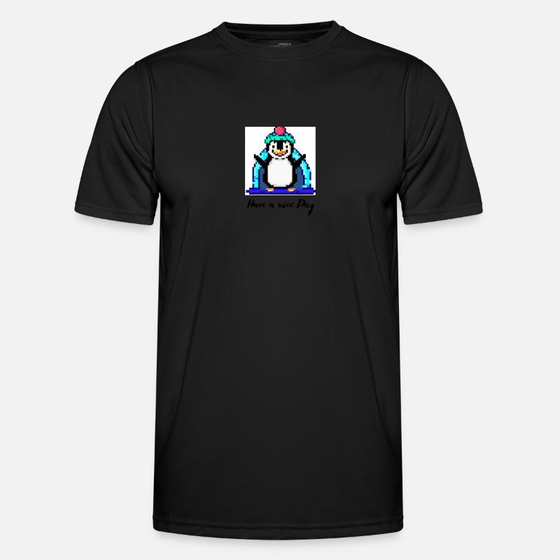have a nice day penguin - Men's Functional T-Shirt - black