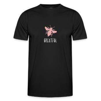Rosa Bee Greatful Biene Sois Greatful - T-shirt sport Homme - noir - Devant - AI Model Male 178 dark (178cm)