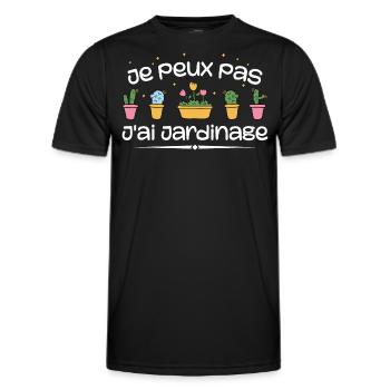 Ich kann keine Gartenarbeit haben - Männer Funktions-T-Shirt - Schwarz - Vorne - AI Model Male 178 dark (178cm)