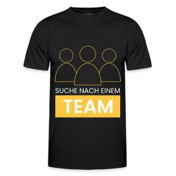 suche nach einem Team - Männer Funktions-T-Shirt - Schwarz - Vorne - AI Model Male 178 dark (178cm)
