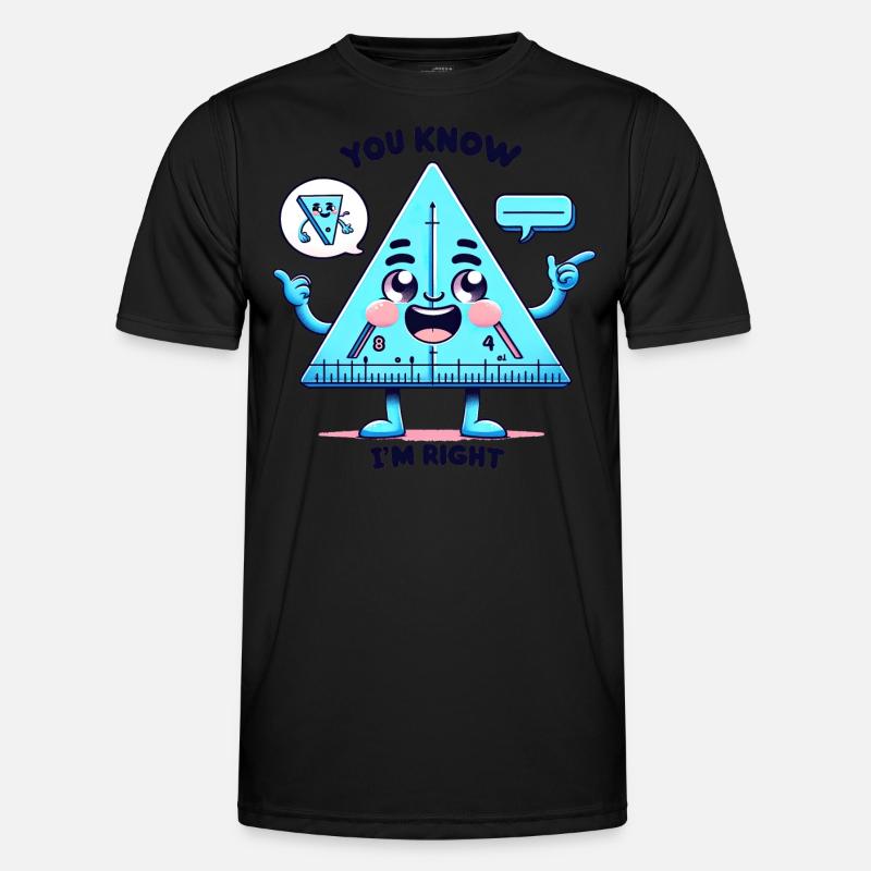 Triangle Ruler's Angle on Fun Men's Functional T-Shirt