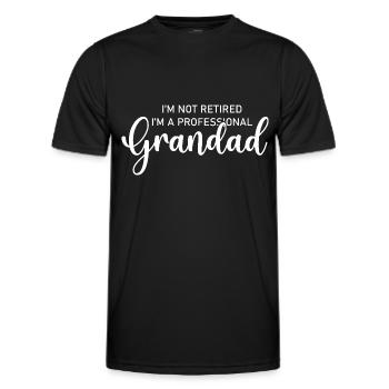 Grandad professional .Grandad The Legend - Men's Functional T-Shirt - black - Front - AI Model Male 178 dark (178cm)