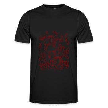 Fungi - Men's Functional T-Shirt - black - Front - AI Model Male 178 dark (178cm)