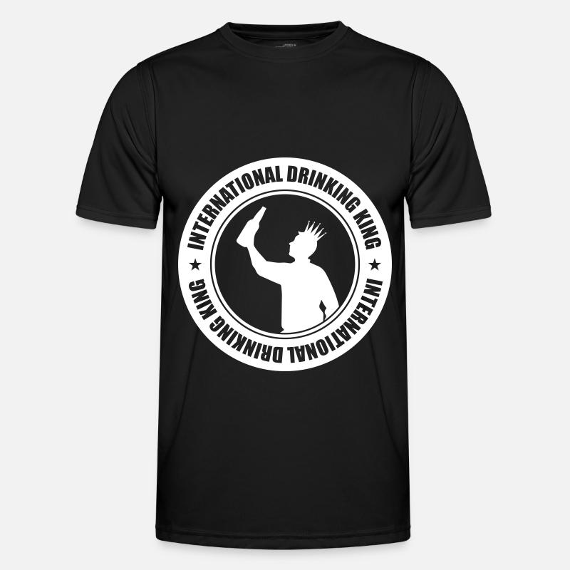 Drinking King Party Saying - Men's Functional T-Shirt - black