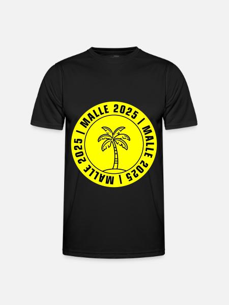 Malle 2025 Palme - Männer Funktions-T-Shirt - Schwarz