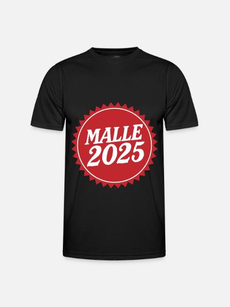 Malle 2025 - Männer Funktions-T-Shirt - Schwarz