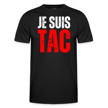 Je Suis TAC - TIC TAC Duo Drôle Cadeau 2 Personnes - T-shirt sport Homme - noir - Devant - AI Model Male 178 dark (178cm)