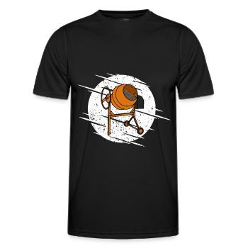 Cement Mixer - Men's Functional T-Shirt - black - Front - AI Model Male 178 dark (178cm)