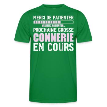 Prochaine connerie rigolo - T-shirt sport Homme - vert - Devant - AI Model Male 178 dark (178cm)