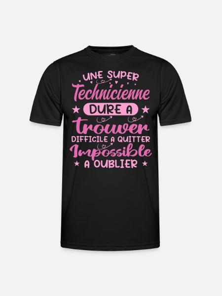 Une Super Technicienne - Cadeau technicienne - T-shirt sport Homme - noir