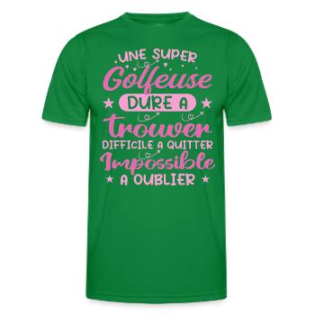 Une Super Golfeuse - Cadeau golfeuse - T-shirt sport Homme - vert - Devant - AI Model Male 178 dark (178cm)