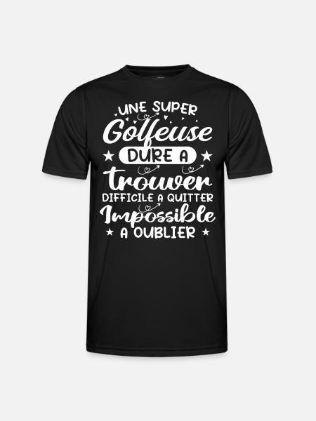 A Super Golfer - Golfer Gift - Men's Functional T-Shirt - black