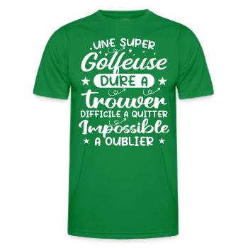 Une Super Golfeuse - Cadeau golfeuse - T-shirt sport Homme - vert - Devant - AI Model Male 178 dark (178cm)
