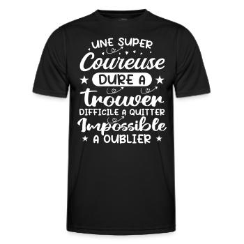 A Super Runner - Runner Gift - Men's Functional T-Shirt - black - Front - AI Model Male 178 dark (178cm)
