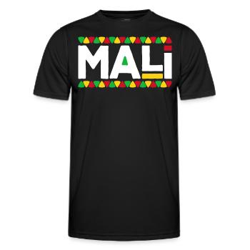 Malien Drapeau Mali - T-shirt sport Homme - noir - Devant - AI Model Male 178 dark (178cm)