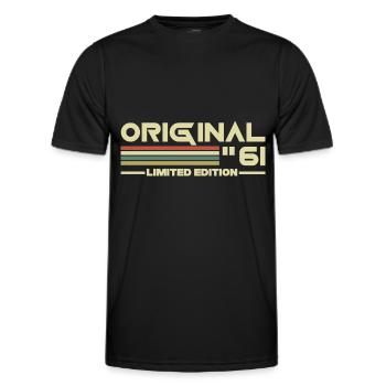 1961 - Men's Functional T-Shirt - black - Front - AI Model Male 178 dark (178cm)