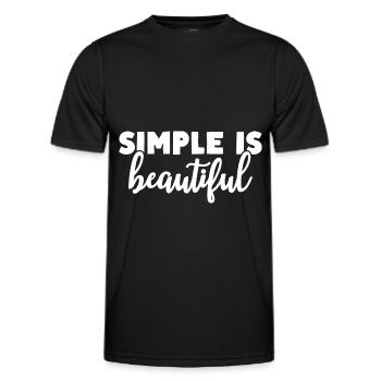 Simple is beautiful - Men's Functional T-Shirt - black - Front - AI Model Male 178 dark (178cm)