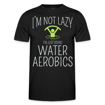 Wassergymnastik Wassergymnastik Aquafitness Aqua Exercise - Männer Funktions-T-Shirt - Schwarz - Vorne - AI Model Male 178 dark (178cm)