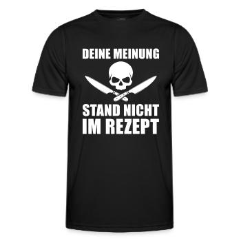 Kochen Humor Hobbykoch Geschenk - Männer Funktions-T-Shirt - Schwarz - Vorne - AI Model Male 178 dark (178cm)