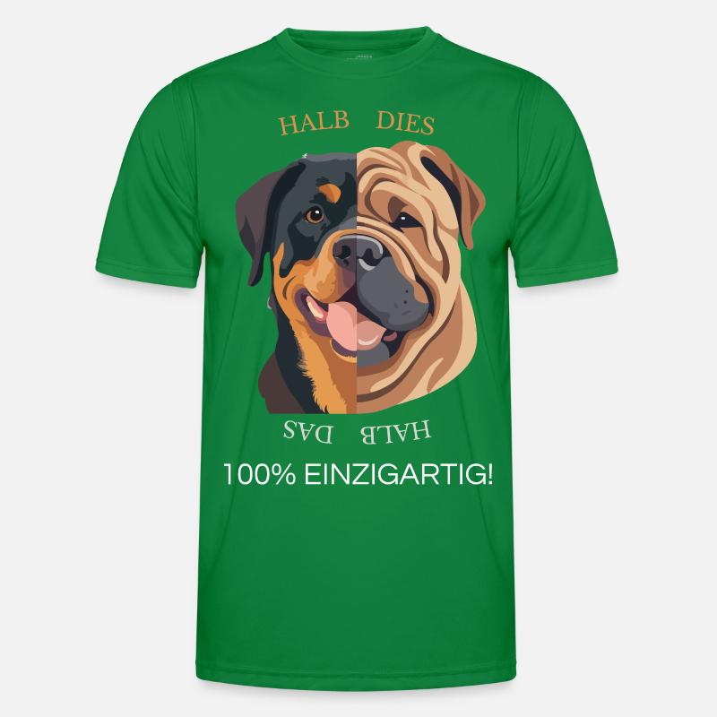 Halb Dies, Halb Das – 100% Einzigartig! Männer Funktions-T-Shirt