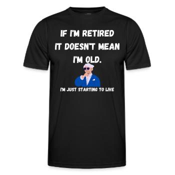 Ich bin im Ruhestand - Männer Funktions-T-Shirt - Schwarz - Vorne - AI Model Male 178 dark (178cm)