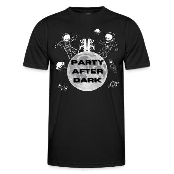 PARTY NACH EINBRUCH DER DUNKELHEIT - Männer Funktions-T-Shirt - Schwarz - Vorne - AI Model Male 178 dark (178cm)