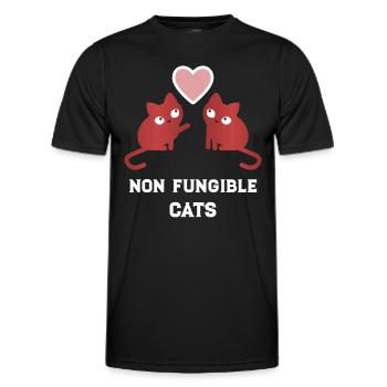 NFT Non Fungible Cats - Men's Functional T-Shirt - black - Front - AI Model Male 178 dark (178cm)