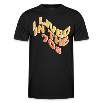 Ich lebte in den 70er Jahren - Männer Funktions-T-Shirt - Schwarz - Vorne - AI Model Male 178 dark (178cm)