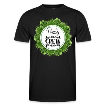 Party Crew mit Palmen Blätter with Palm Leaves - T-shirt sport Homme - noir - Devant - AI Model Male 178 dark (178cm)