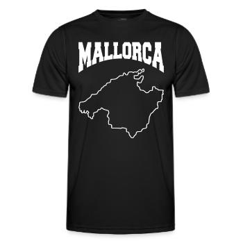 Karte von der Insel von Mallorca - Männer Funktions-T-Shirt - Schwarz - Vorne - AI Model Male 178 dark (178cm)