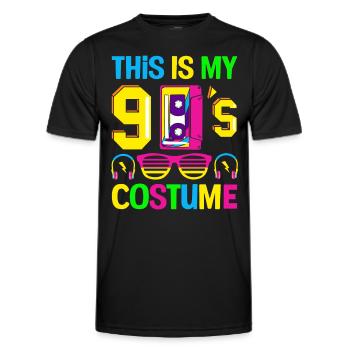 Das ist mein Neunziger 90er Party Kostüm 90er - Männer Funktions-T-Shirt - Schwarz - Vorne - AI Model Male 178 dark (178cm)