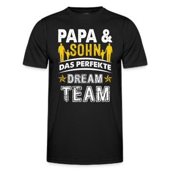 Vater und Sohn das perfekte Team Papa und Sohn - Männer Funktions-T-Shirt - Schwarz - Vorne - AI Model Male 178 dark (178cm)