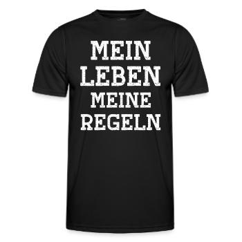 Mein Leben meine Regeln wichtige mein Leben Regel - Männer Funktions-T-Shirt - Schwarz - Vorne - AI Model Male 178 dark (178cm)