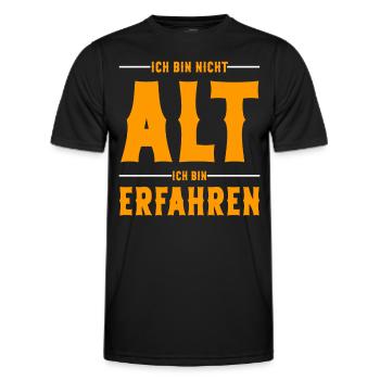 Ich bin nicht Alt ich bin Erfahren Alter Sprüche - Männer Funktions-T-Shirt - Schwarz - Vorne - AI Model Male 178 dark (178cm)