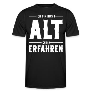 Ich bin nicht Alt ich bin Erfahren Alter Sprüche - Männer Funktions-T-Shirt - Schwarz - Vorne - AI Model Male 178 dark (178cm)