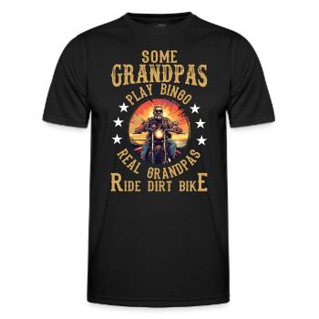 Real Grandpas drive Motorcycle Bikes Motor Bike - Men's Functional T-Shirt - black - Front - AI Model Male 178 dark (178cm)