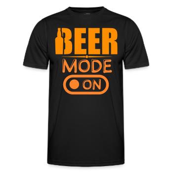 Mode bière sur Mode bière activé - T-shirt sport Homme - noir - Devant - AI Model Male 178 dark (178cm)