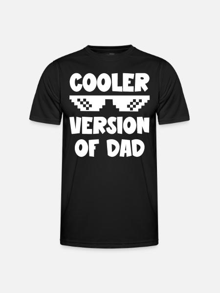 Køligere version af far sjove far og børn citater - Funktionsshirt til herrer - sort