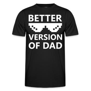 Meilleure version des citations de papa cool pour enfants - T-shirt sport Homme - noir - Devant - AI Model Male 178 dark (178cm)
