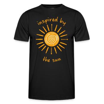 inspired by the sun - Men's Functional T-Shirt - black - Front - AI Model Male 178 dark (178cm)
