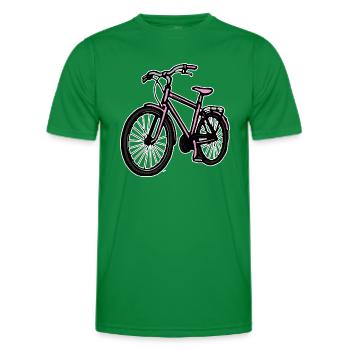 Rosa Fahrrad Frauen Mädchen - Männer Funktions-T-Shirt - Kelly Green - Vorne - AI Model Male 178 dark (178cm)