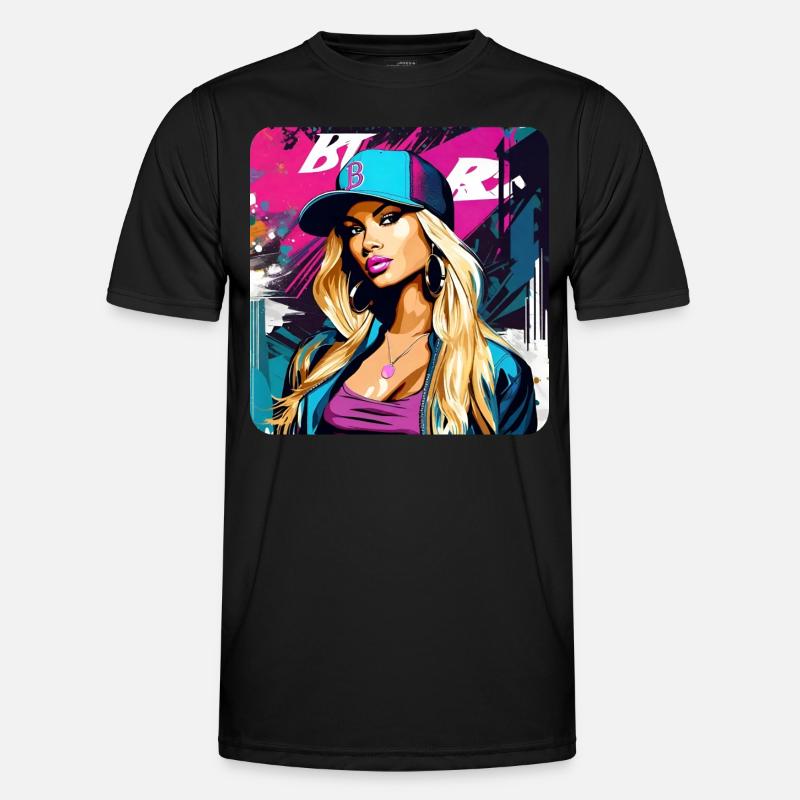 Cool Graffiti Hip Hop - Men's Functional T-Shirt - black