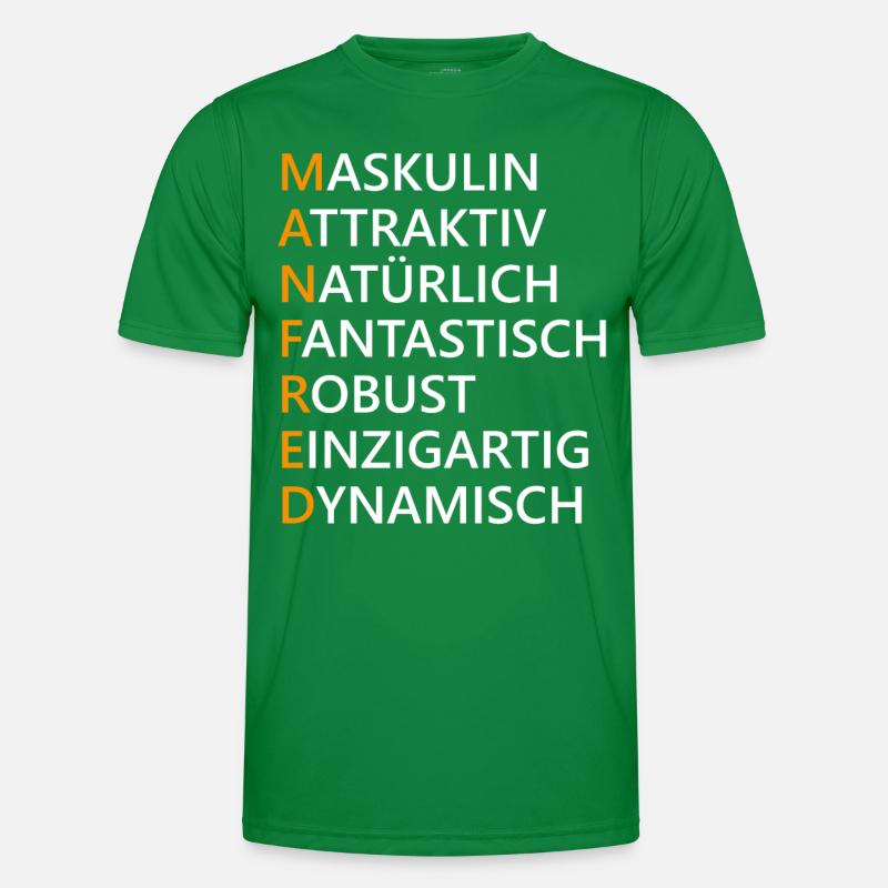 Manfred Name Geschenk Männer Funktions-T-Shirt