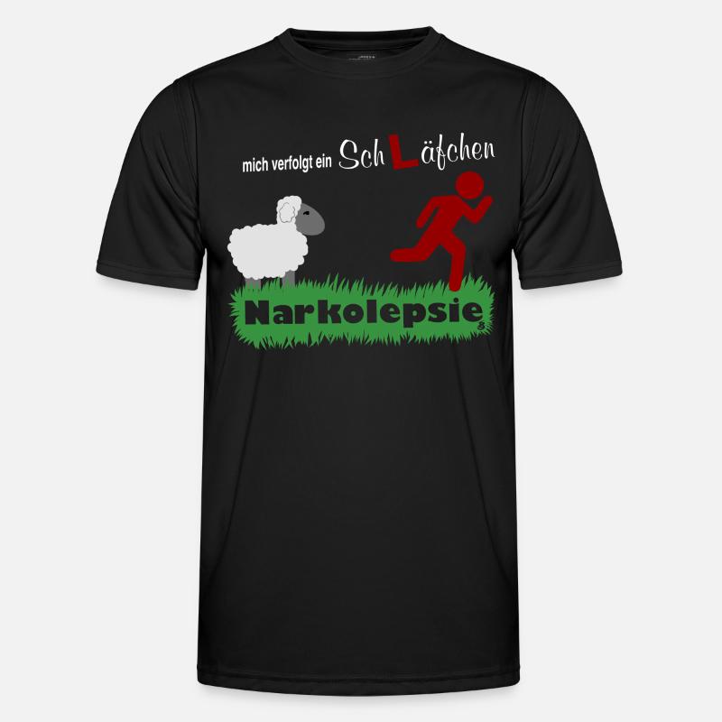 Narkolepsie Schläfchen - Männer Funktions-T-Shirt - Schwarz