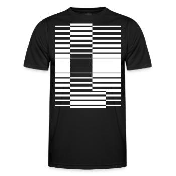LETTER L - Men's Functional T-Shirt - black - Front - AI Model Male 178 dark (178cm)