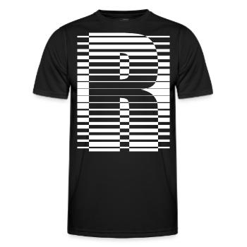 INITIAL R - Men's Functional T-Shirt - black - Front - AI Model Male 178 dark (178cm)