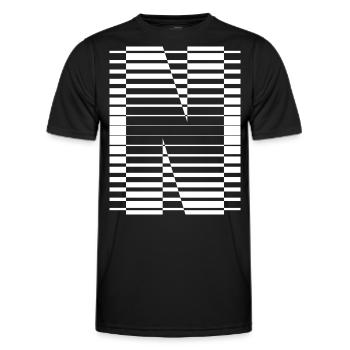 LETTER N - Men's Functional T-Shirt - black - Front - AI Model Male 178 dark (178cm)