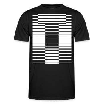 INITIAL T - Men's Functional T-Shirt - black - Front - AI Model Male 178 dark (178cm)