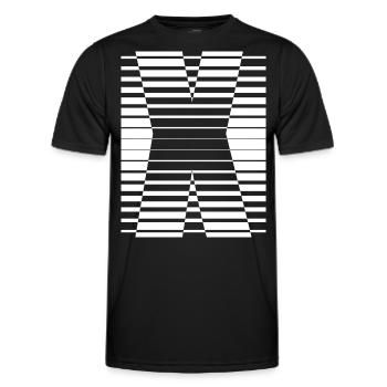 INITIAL X - Men's Functional T-Shirt - black - Front - AI Model Male 178 dark (178cm)