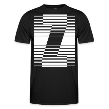 INITIAL Z - Men's Functional T-Shirt - black - Front - AI Model Male 178 dark (178cm)